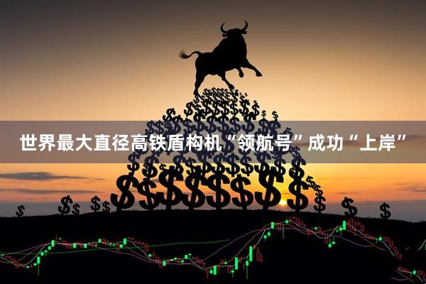 世界最大直径高铁盾构机“领航号”成功“上岸”
