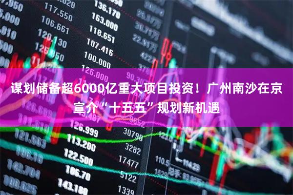 谋划储备超6000亿重大项目投资！广州南沙在京宣介“十五五”规划新机遇